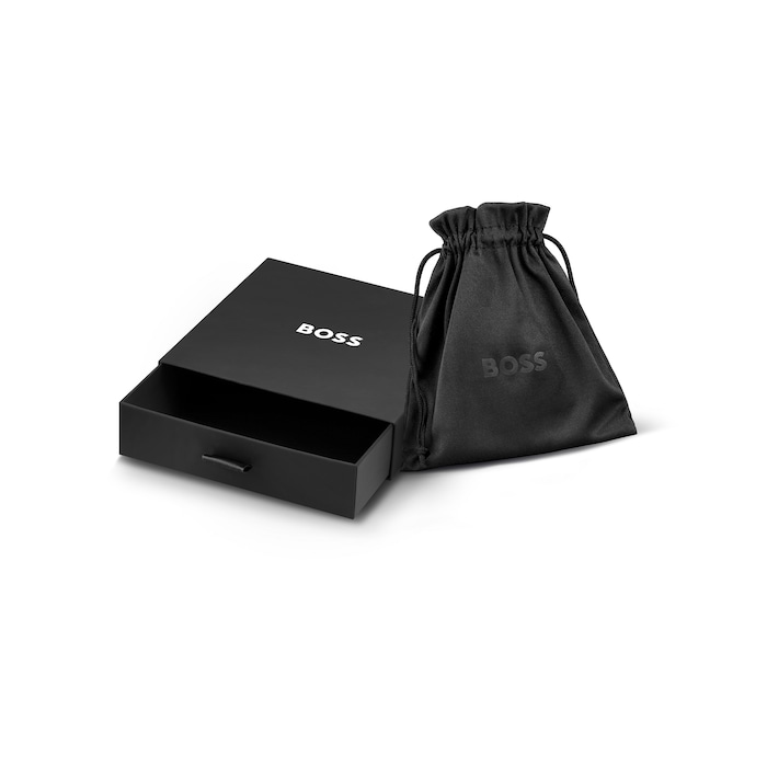 BOSS Gents BOSS Devon Box Chain Black IP Necklace